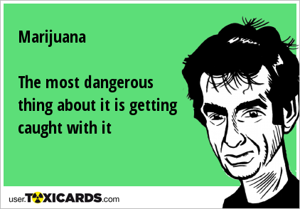 Marijuana The most dangerous thing about it is getting caught with it