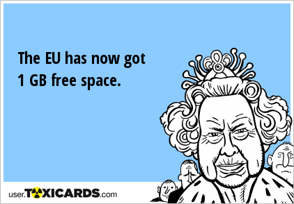 The EU has now got 1 GB free space.